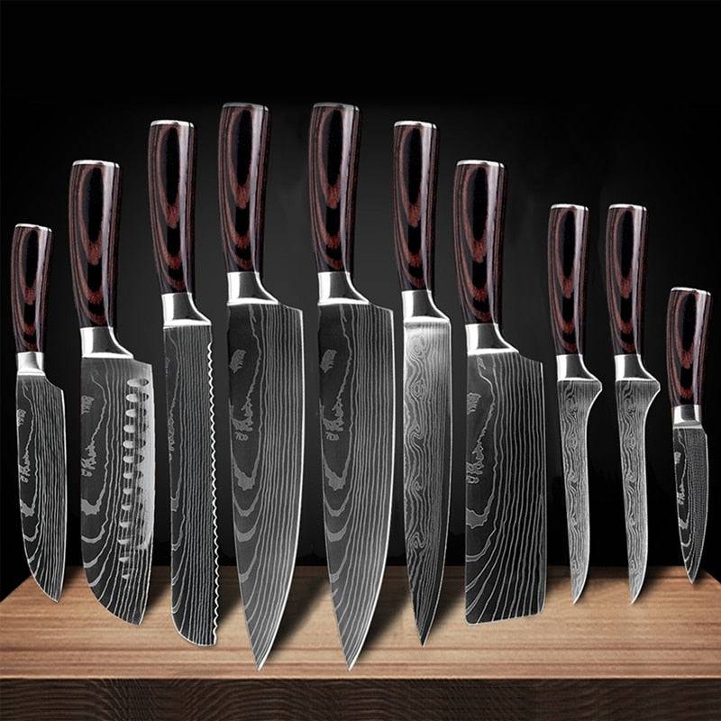Tsuyo 7 Piece Stainless Steel Kitchen Pro Chef Knife Set – The Chop Stop