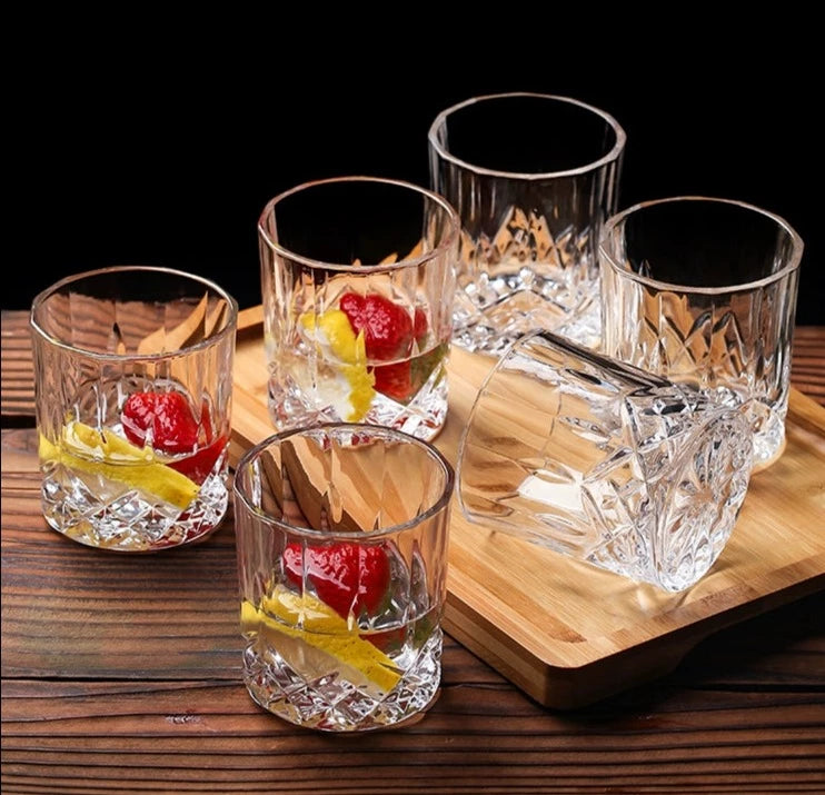 The Chop Stop Elite Japanese Whiskey Crystal Cocktail Glasses Collection