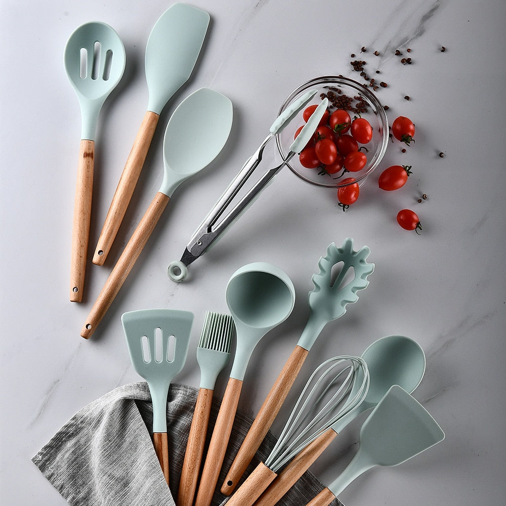 The Chop Stop Eco-Friendly Silicone Kitchen Cooking Tools Set