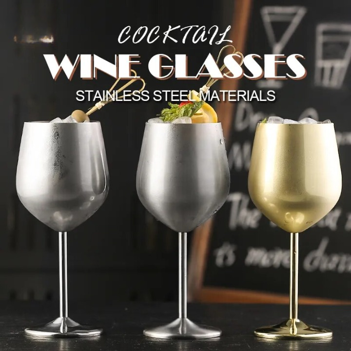 Elegance in Steel 17 oz Stainless Steel Wine Glass