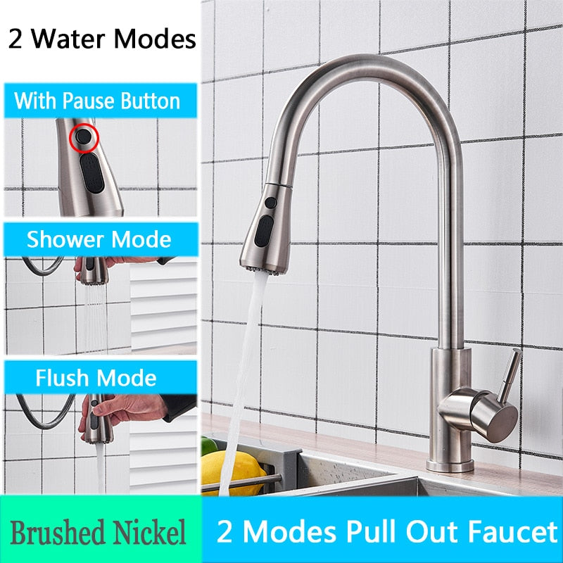 SpringFlow Stream Series Pull Down Kitchen Sink Faucet