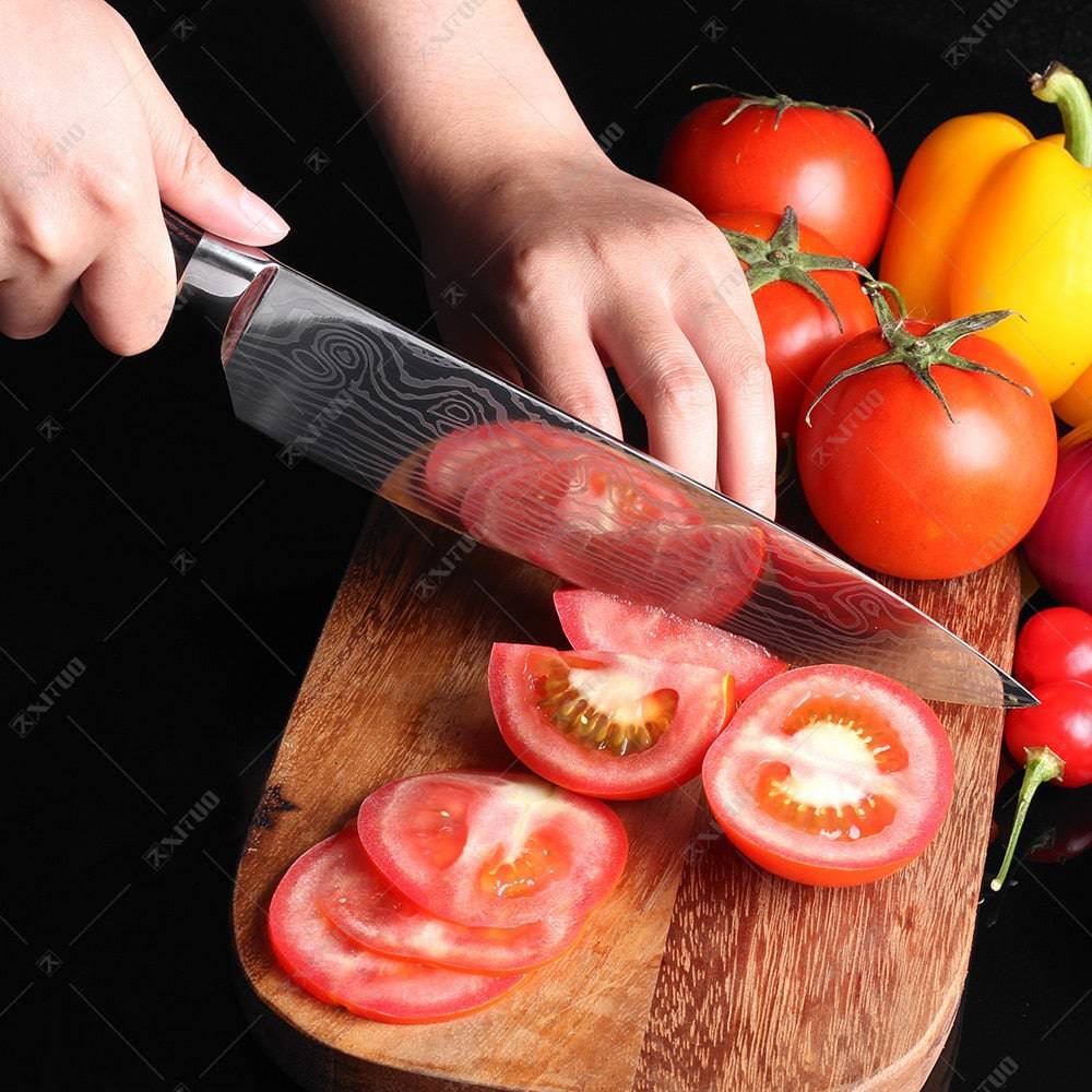 Premium VG10 Damascus Steel Japanese Chef Kitchen Knife Set