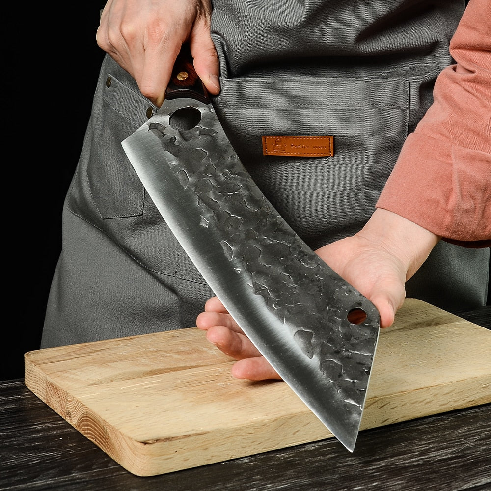 The Chop Stop Custom Kitchen High Carbon Steel 12.5 Inch Long Chef Knife