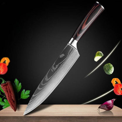 Tafu VG10 Damascus Steel Japanese Chef Kitchen Knife Set