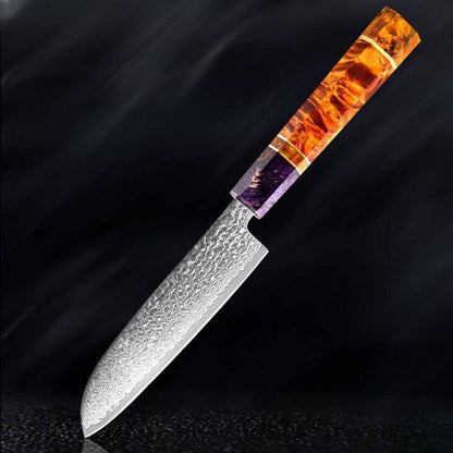 Utsukushi Japanese Damascus Steel VG10 Chef Kitchen Knife Set
