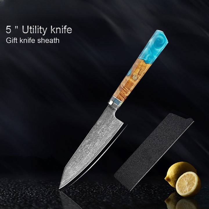 Kojo VG10 Damascus Steel Japanese Chef Kitchen Knife Set