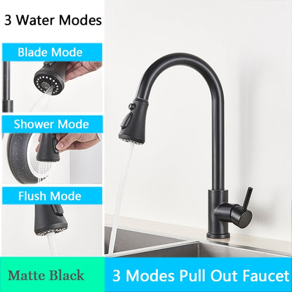 SpringFlow Stream Series Pull Down Kitchen Sink Faucet