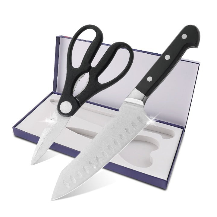 The Chop Stop Custom German 1.4116 Steel Culinary Knife And Chef Scissors