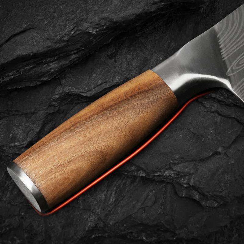 The Chop Stop Custom Kitchen High Carbon Steel 12.5 Inch Long Chef Kni