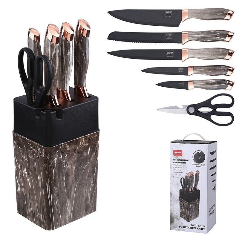 7 Knife Pro Chef Set German 1.4116 Stainless Steel – The Chop Stop