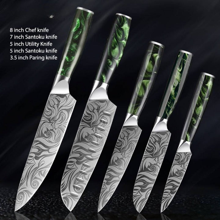 Elite Series】Pro VG10 Damascus 6.5 Inch Chef Knife Full Tang –
